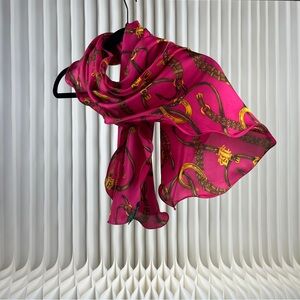Lauren Ralph Lauren 100% Silk Equestrian-themed Scarf